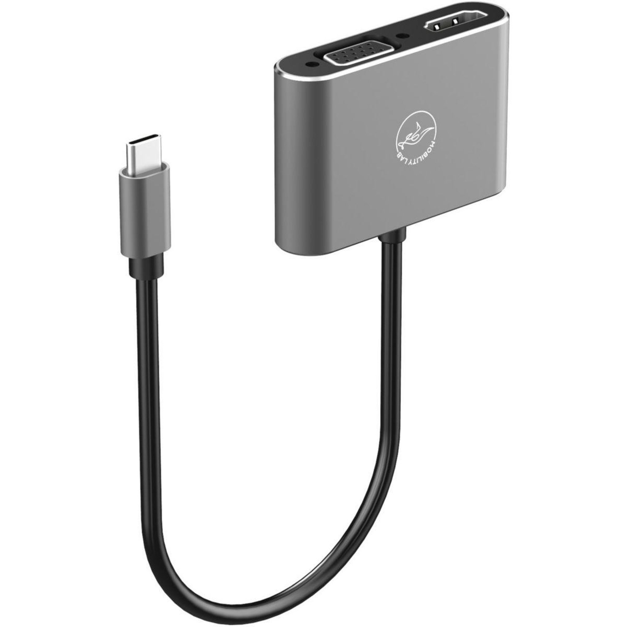 Voir la diapositive 2 : Mobility Lab Adaptateur usb-c/hdmi usb-c vers hdmi et vga