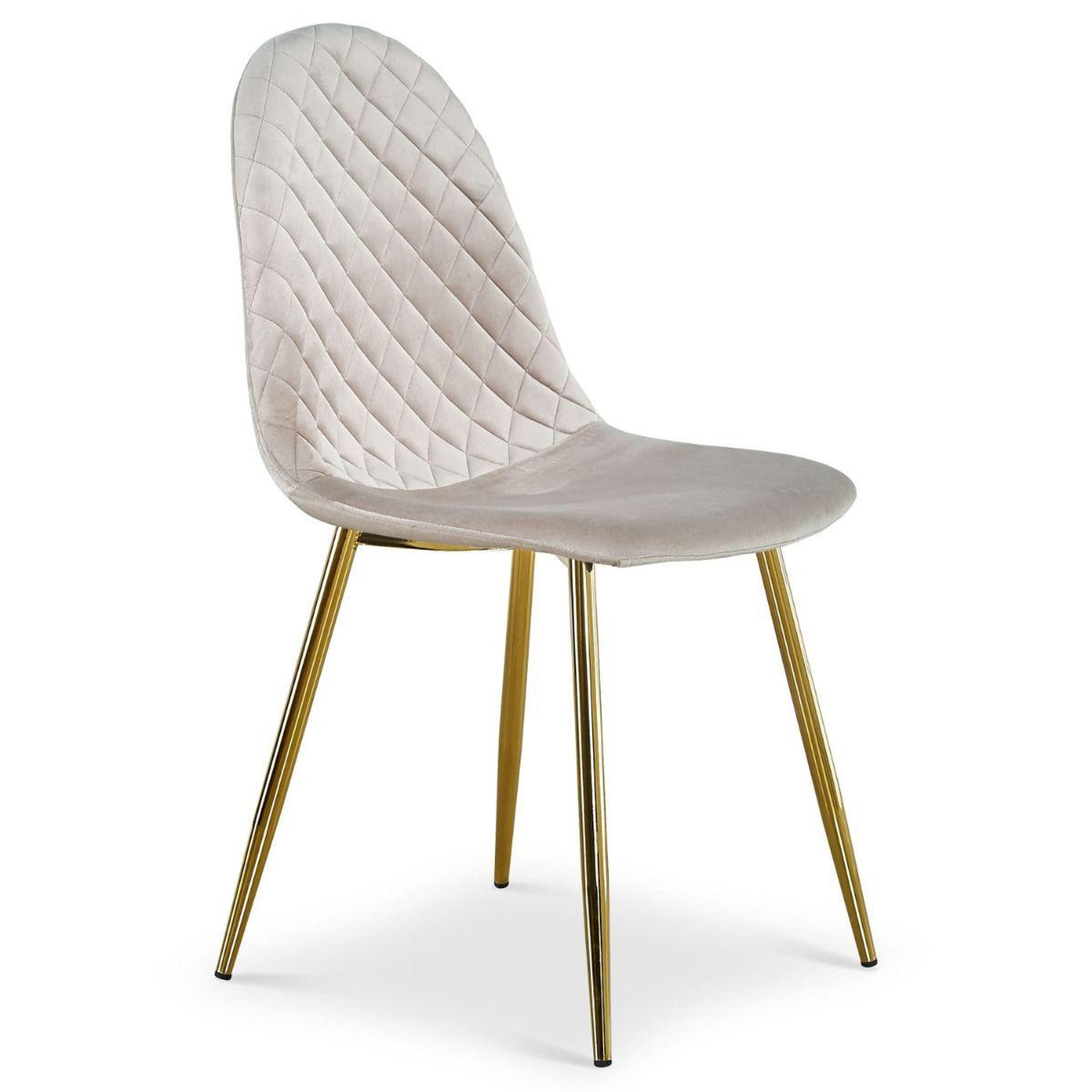 Voir la diapositive 3 : Paris Prix Lot de 4 chaises en velours  waynor  87cm taupe