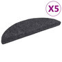 Voir la diapositive 2 : VIDAXL Tapis autoadhesifs de marches 5 pcs Gris fonce 56x17x3 cm