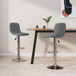 VIDAXL Tabourets de bar lot de 2 gris clair tissu