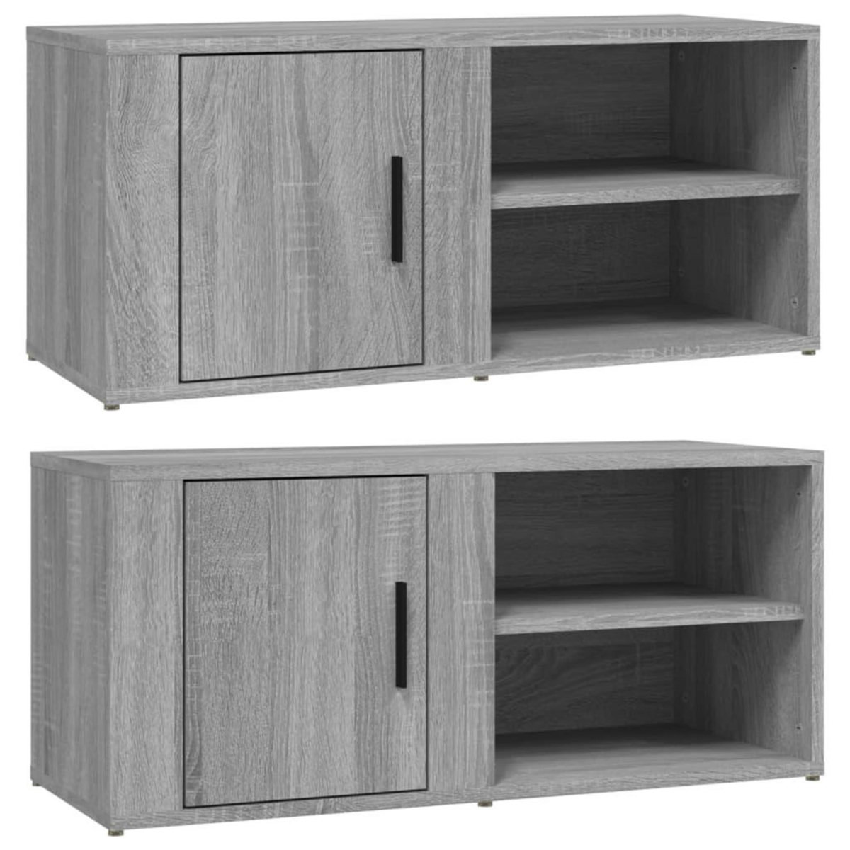 VIDAXL Meubles TV 2 pcs Sonoma gris 80x31,5x36 cm Bois d'ingenierie