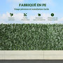 Voir la diapositive 5 : OUTSUNNY Haie Artificiel Brise-Vue décoration Rouleau 3L x 1H m Feuillage réaliste Anti-UV Vert Foncé