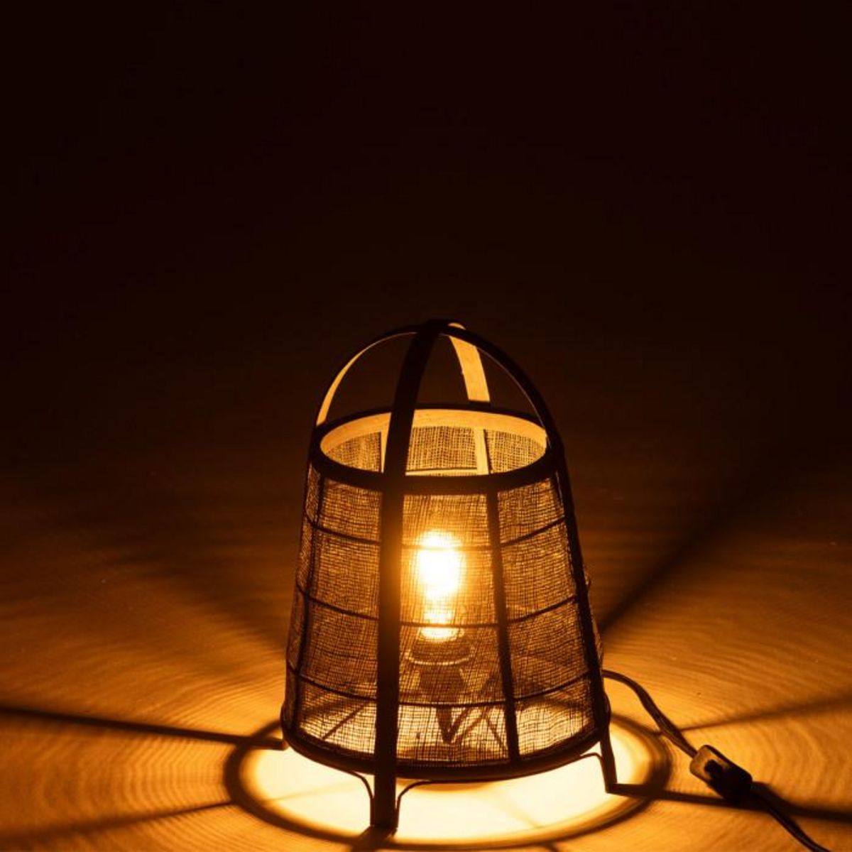 Paris Prix Lampe à Poser en Bambou  Rya  35cm Noir