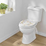 Voir la diapositive 6 : Paris Prix Abattant WC Imprimé  Aquamarbre  47cm Blanc & Or