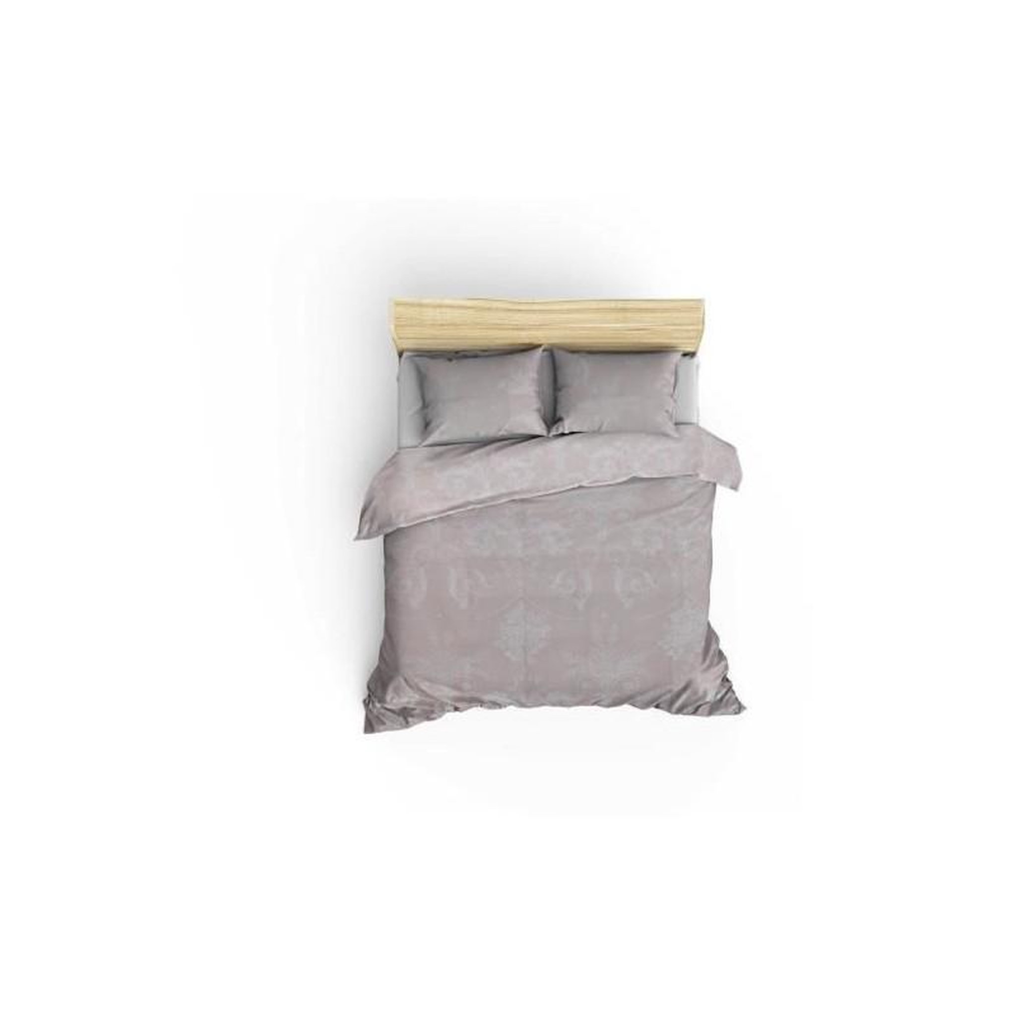 Voir la diapositive 2 : GENERIQUE Parure de lit - 1 housse de couette 220 x 240 cm + 2 taies d'oreiller 60 x 60 cm - 65% coton, 35% polyester - Vison