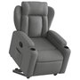 Voir la diapositive 3 : VIDAXL Fauteuil inclinable Gris fonce Tissu