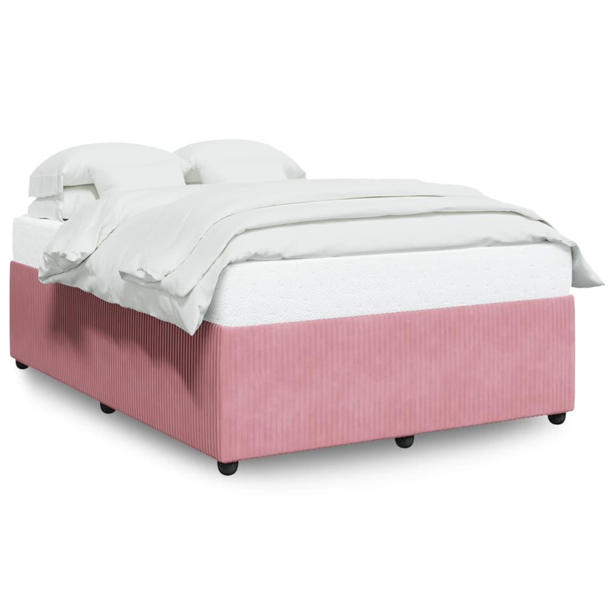 Voir la diapositive 2 : VIDAXL Cadre de lit sans matelas rose 140x190 cm velours