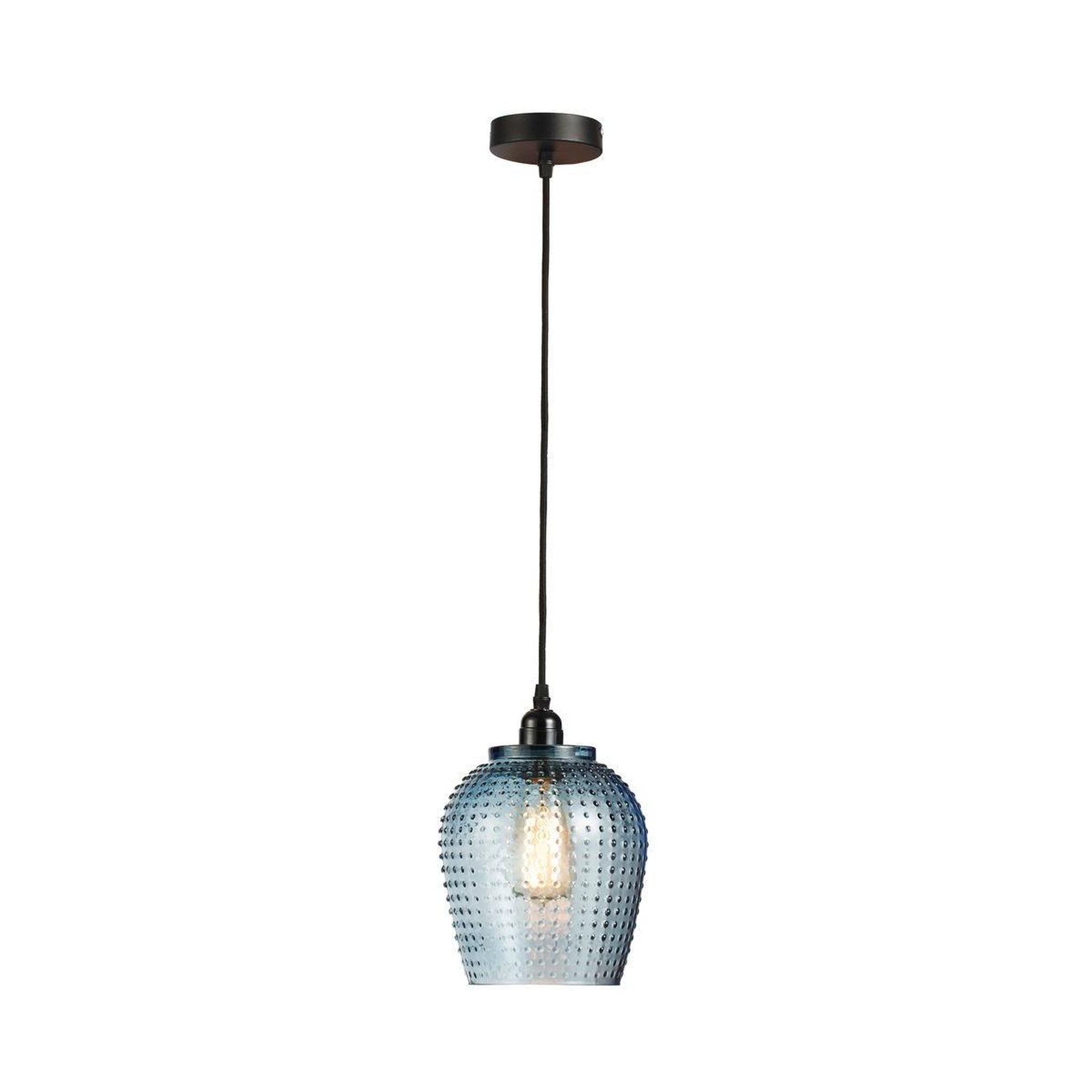 Voir la diapositive 4 : Paris Prix Lampe Suspension en Verre  Riva  27cm Bleu