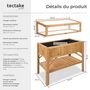 Voir la diapositive 6 : tectake Carré potager de jardin sur pied surélevé en bois de pin imprégné marron