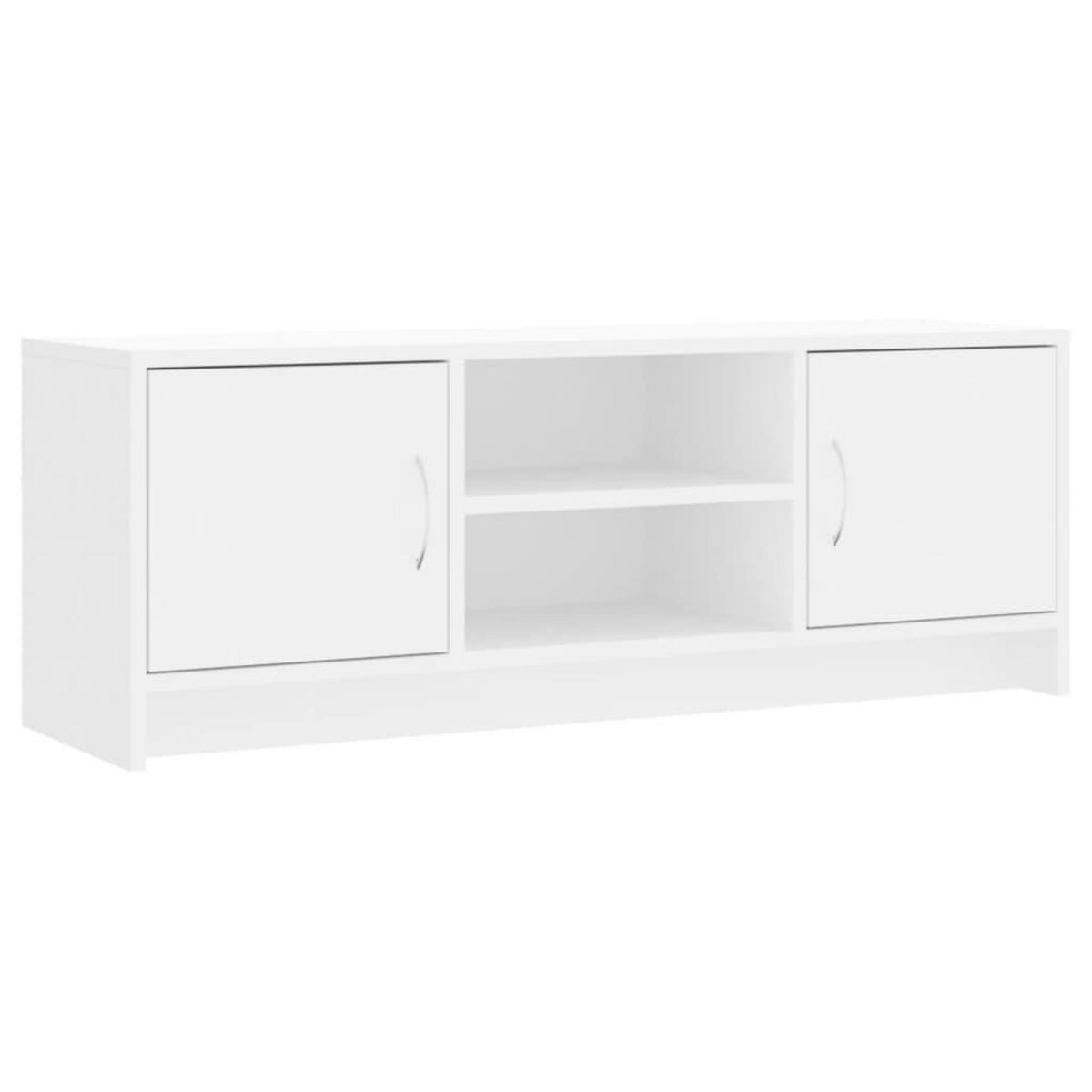 VIDAXL Meuble TV blanc 102x30x37,5 cm bois d'ingenierie
