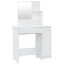 Voir la diapositive 2 : VIDAXL Coiffeuse avec miroir blanc brillant 86,5x35x136 cm