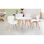Voir la diapositive 1 : Lot de 4 chaises assise PU pieds bois massif NICKY