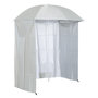 Voir la diapositive 4 : OUTSUNNY Parasol de plage Ø 2,2 x 2,2H cm protection UPF 50 + sac transport, sardines et lestage intégrés crème