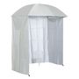 Voir la diapositive 4 : OUTSUNNY Parasol de plage Ø 2,2 x 2,2H cm protection UPF 50 + sac transport, sardines et lestage intégrés crème