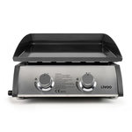 LIVOO Plancha gaz 5kw plaque  acier émaillé 48x36cm - DOC296