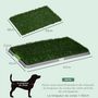 Voir la diapositive 3 : PAWHUT Toilette pour chien litière avec 2 tapis en gazon artificiel avec bac pour l'apprentissage de la propreté à l'intérieur et à l'extérieur, tapis d'entraînement pour Animaux, 67 x 41 cm