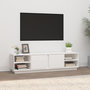 Voir la diapositive 1 : VIDAXL Meuble TV Blanc 156x40x40 cm Bois de pin massif