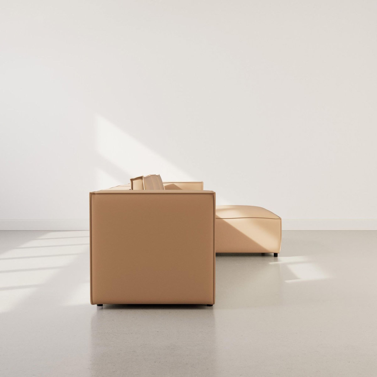 LISA DESIGN Stella - canapé d'angle droit 4 places en simili