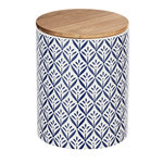 Wenko Boîte de conservation aliment Bord de mer Lorca - 0,95 L - Bleu et blanc