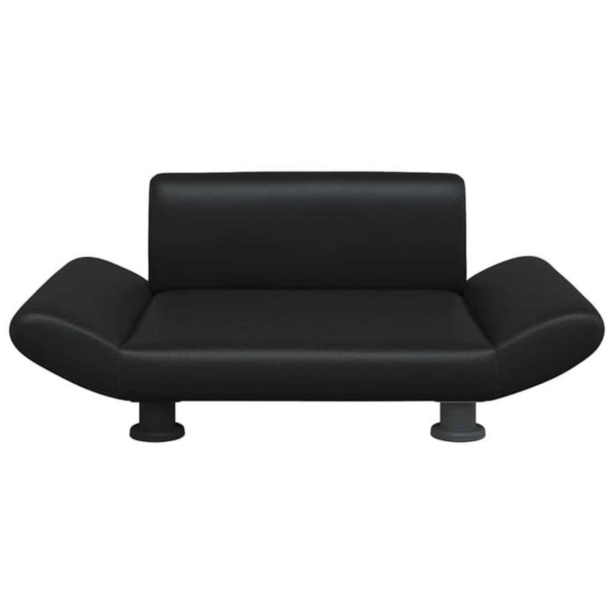 VIDAXL Lit pour chien noir 70x45x28 cm similicuir