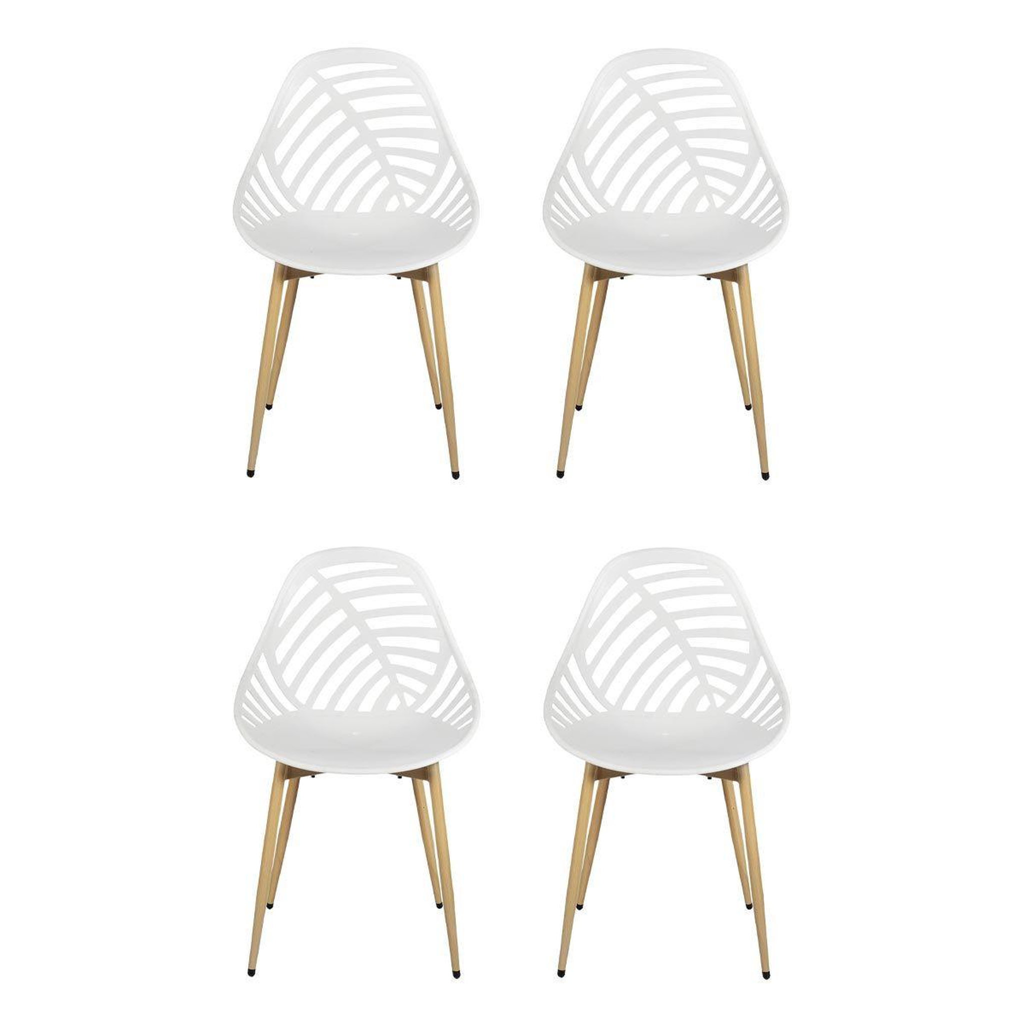 The Home Deco Factory Lot de 4 chaises de jardin  alameda  83cm blanc