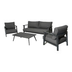 Proloisirs Salon de détente Lava alu avec coussins sunbrella - graphite (set complet)