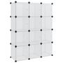 Voir la diapositive 2 : VIDAXL Cubes de rangement 12 pcs avec portes Transparent PP