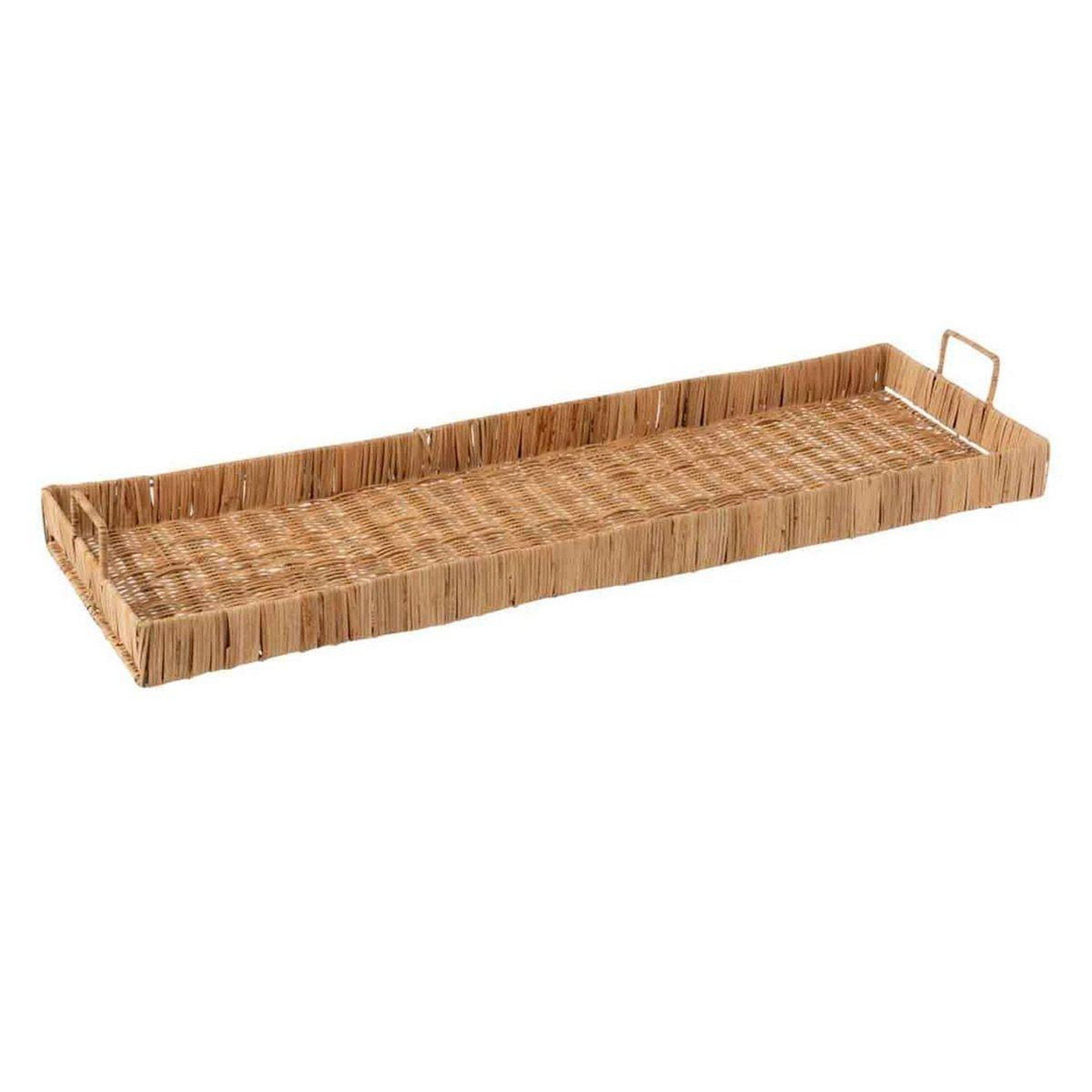 Voir la diapositive 1 : J-LINE Plat de présentation en rotin  celia  95cm naturel