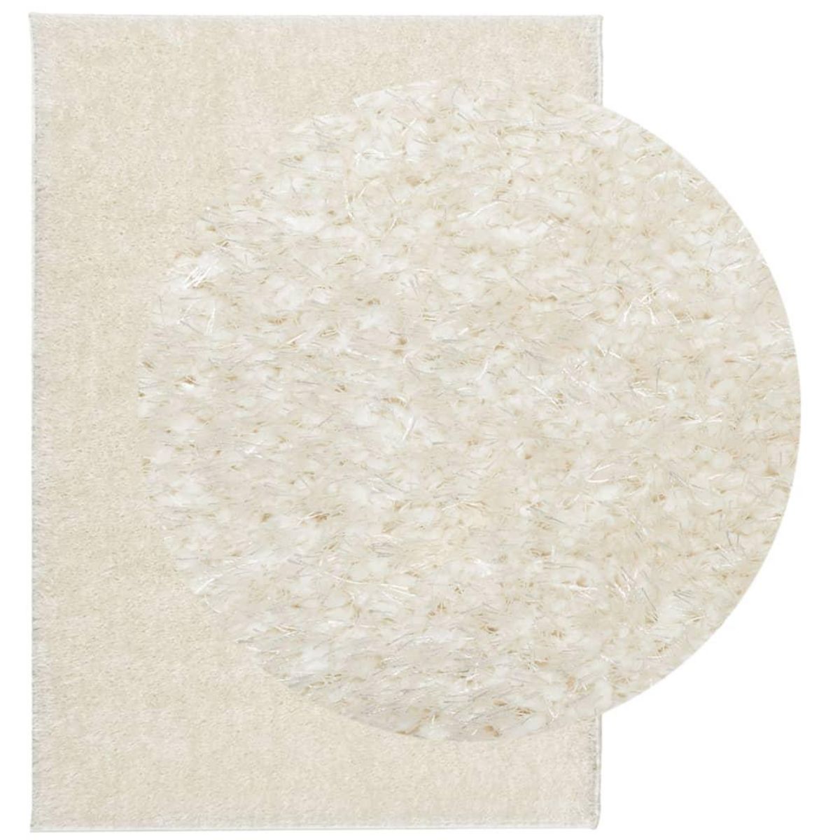 VIDAXL Tapis ISTAN a poils longs aspect brillant creme 140x200 cm
