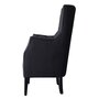 Voir la diapositive 3 : Habitat et Jardin Fauteuil Scandinave Tissu  Duchesse  - 76 x 83 x 100,5 cm - Noir