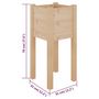Voir la diapositive 6 : VIDAXL Jardiniere d'exterieur 31x31x70 cm bois de pin massif