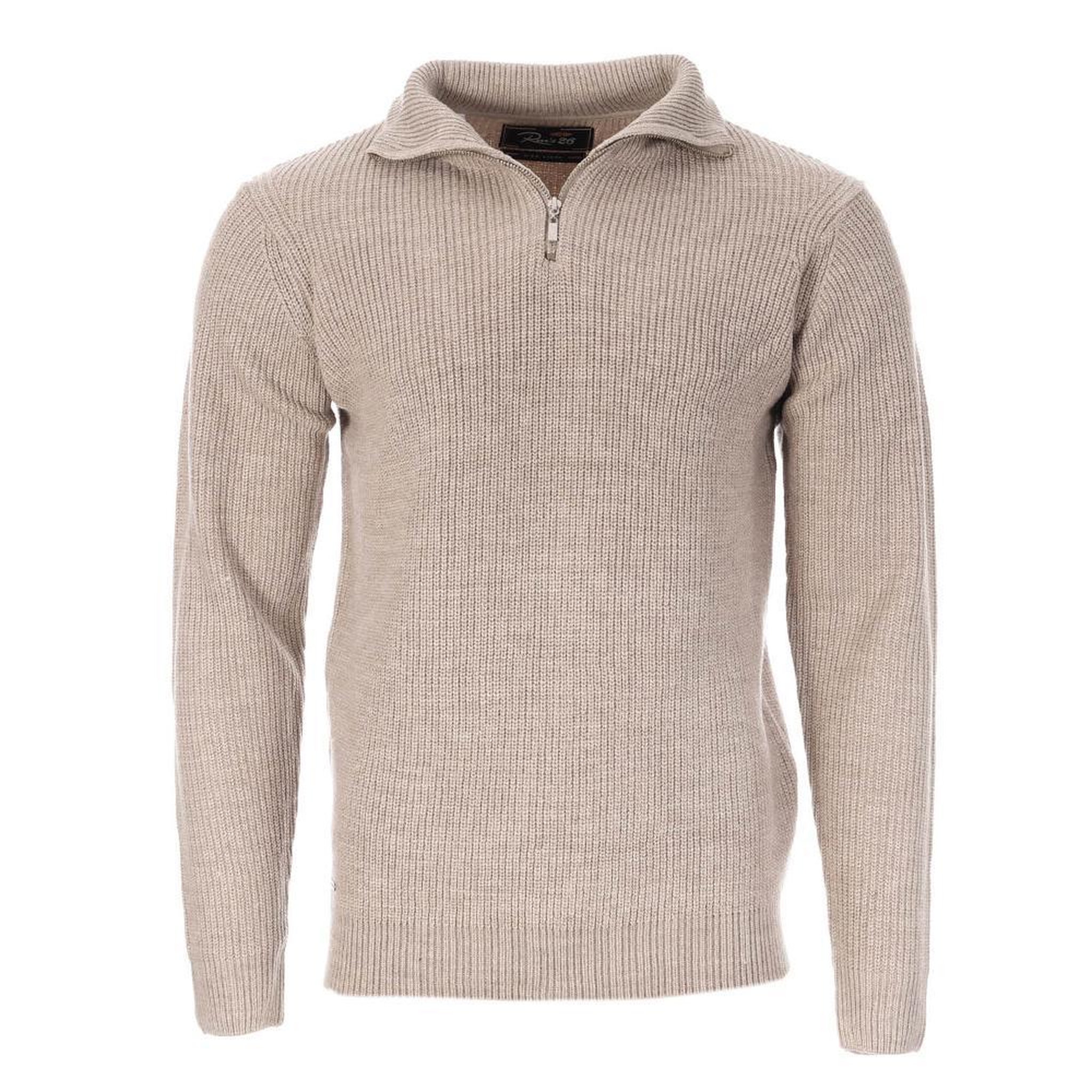 RMS 26 Pull 1/4 Zip Beige Homme RMS26 Camioneur. Coloris disponibles : Beige