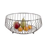 PRESENT TIME Corbeille à fruits design métal large Kink. Coloris disponibles : Gris, Jaune