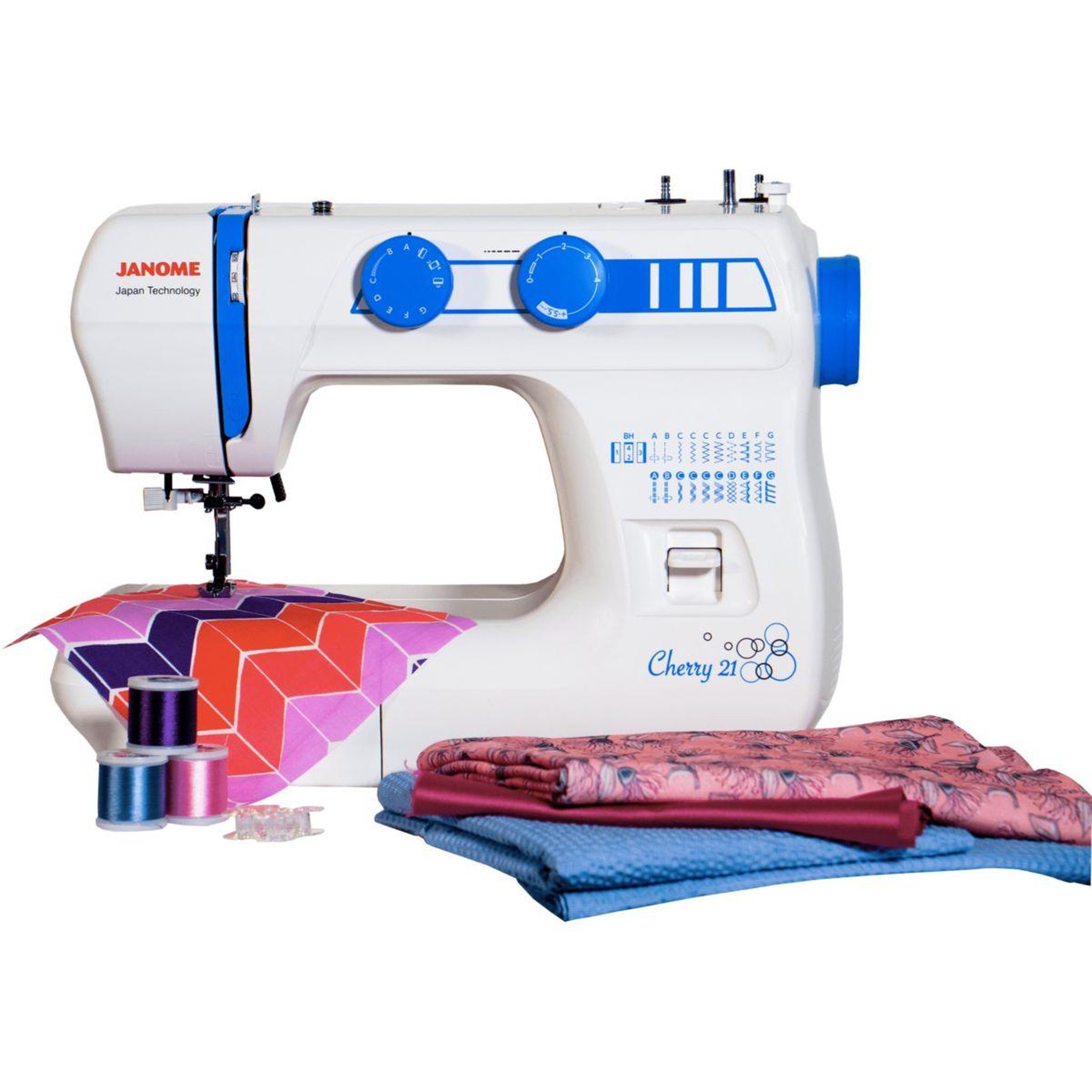 Voir la diapositive 3 : Janome Machine à coudre Cherry 21