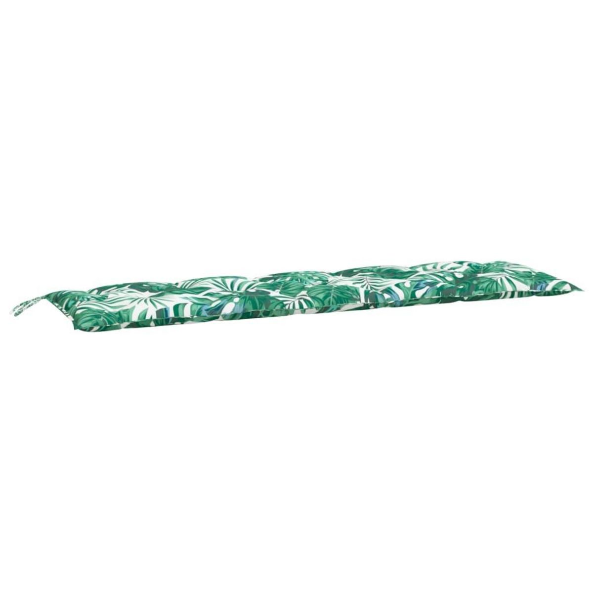 VIDAXL Coussins de banc de jardin lot de 2 motif de feuilles