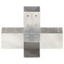 Voir la diapositive 2 : VIDAXL Connecteur de poteau Forme en X Metal galvanise 71x71 mm