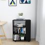 Voir la diapositive 3 : VIDAXL Armoire a roulettes Noir 60x35x75 cm Bois d'ingenierie