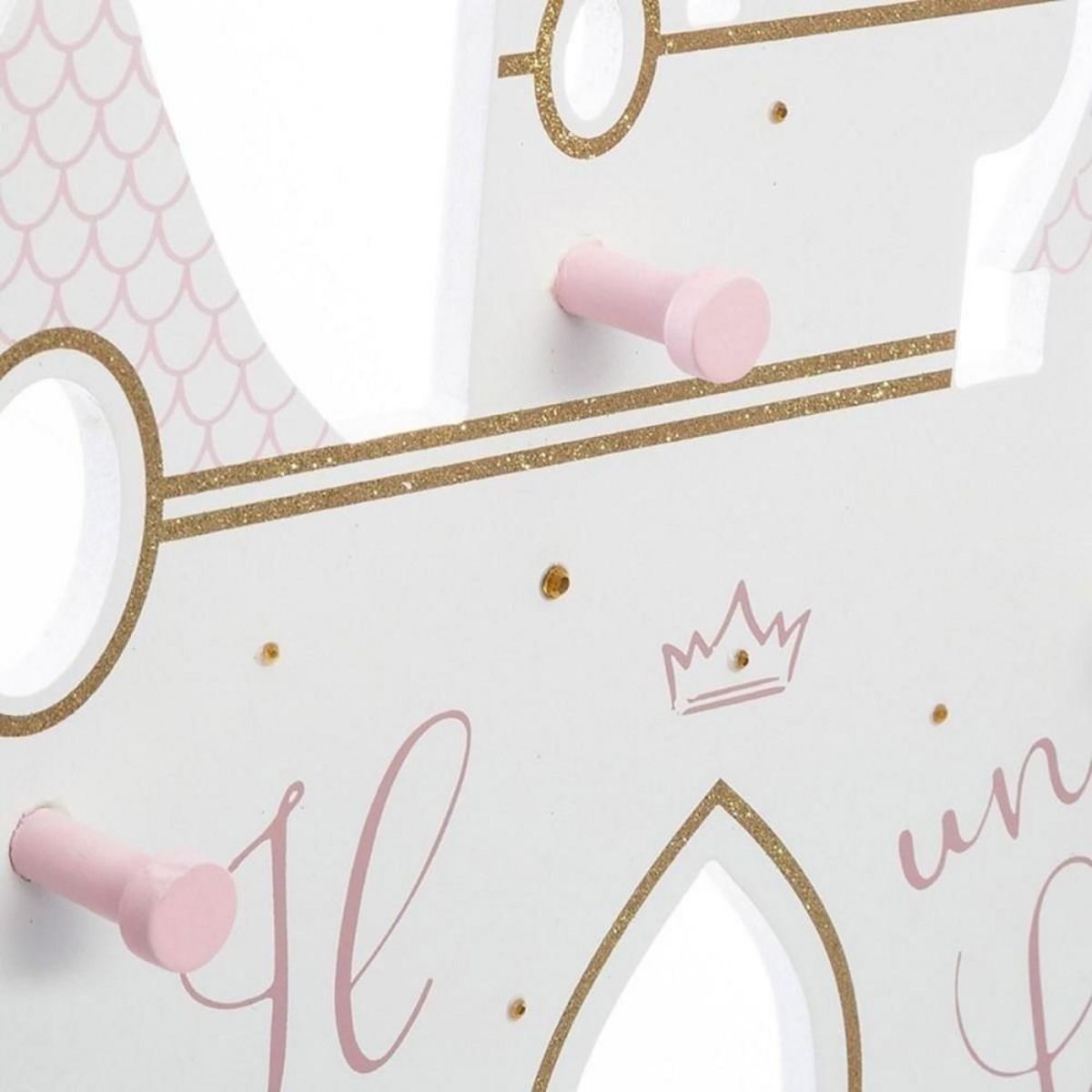 Atmosphera Kids Patère 5 Crochets Enfant  Château  45cm Blanc