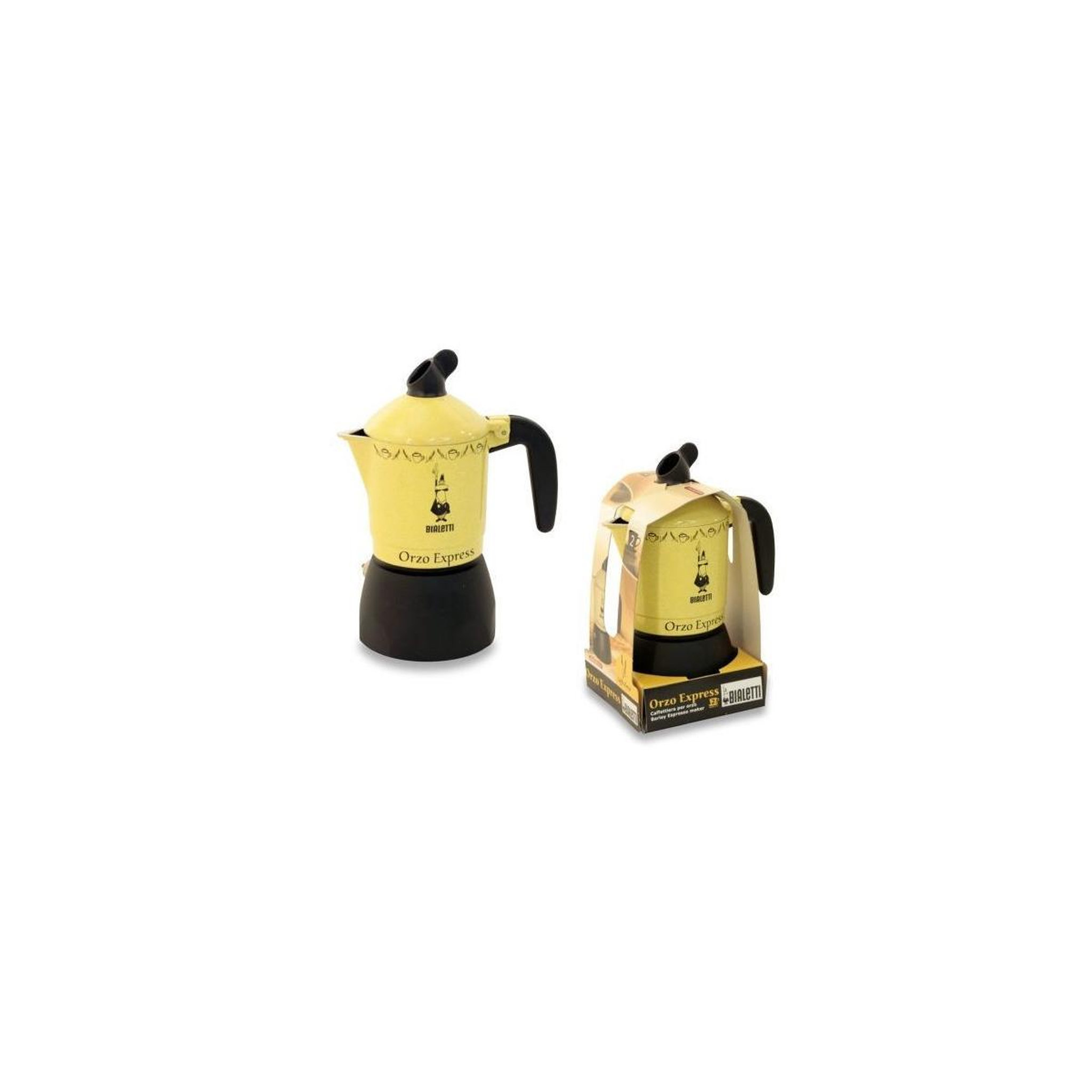 Voir la diapositive 3 : BIALETTI Bialetti orzo express cafetière à moka noir, jaune