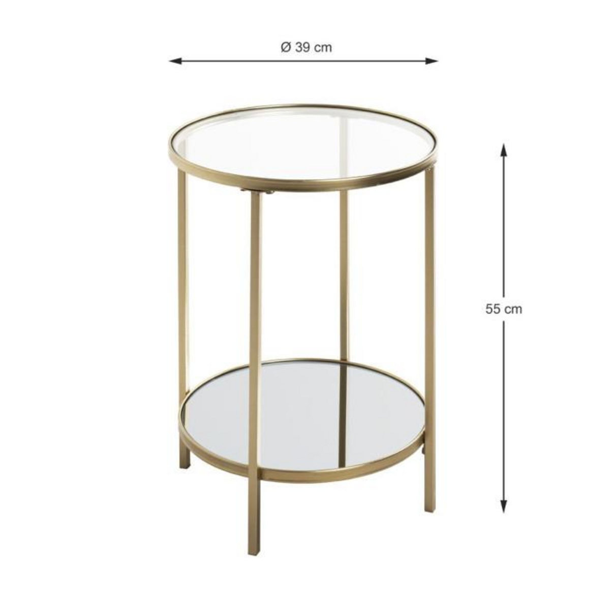Paris Prix Table d'Appoint Design  Timana  55cm Or