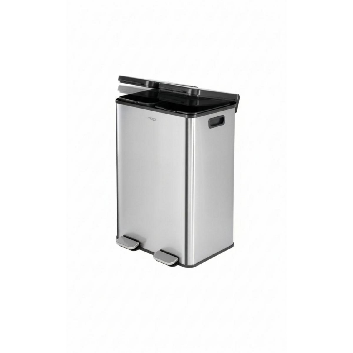 MIOGO Poubelle de cuisine tri sélectif Tri selectif 60L inox