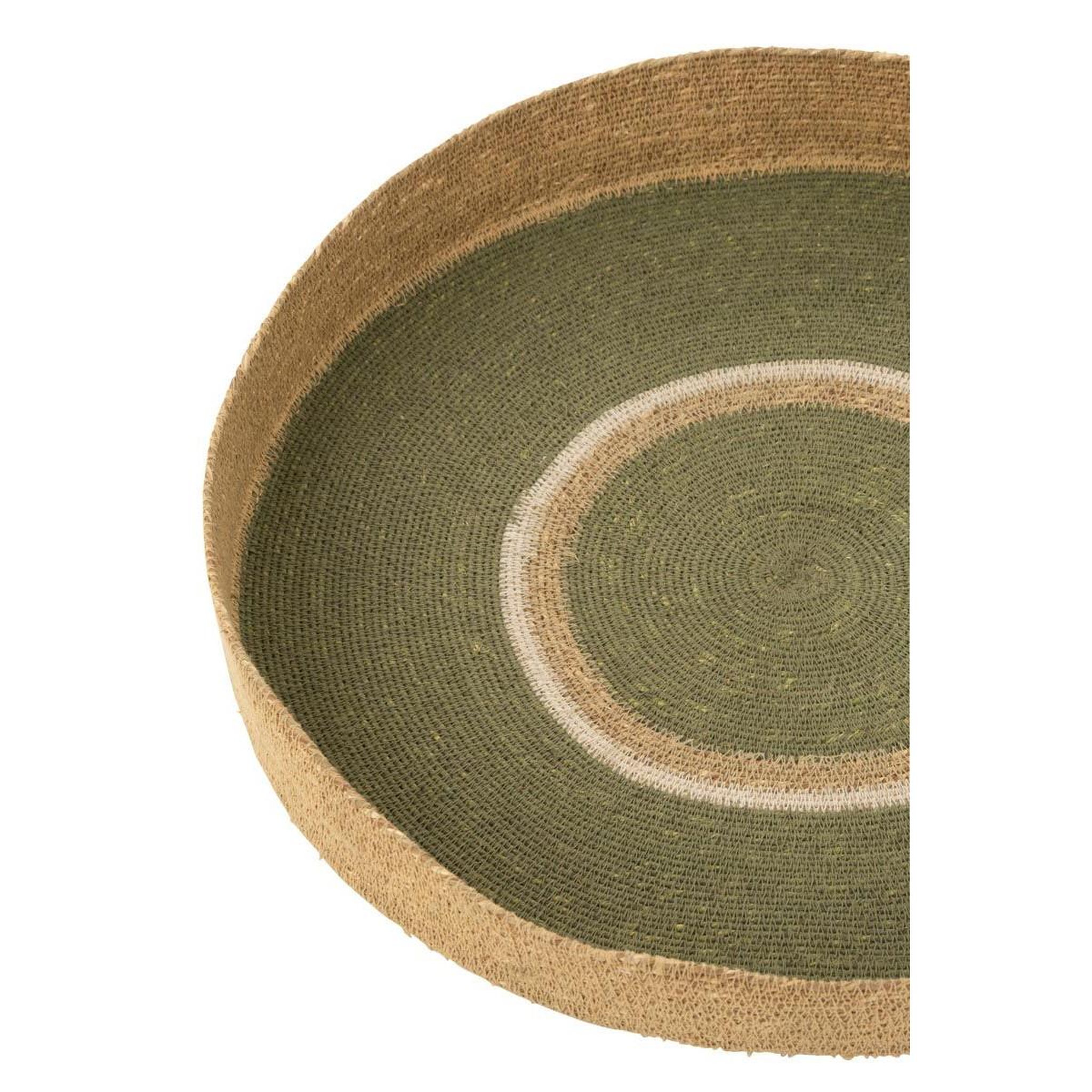 Voir la diapositive 2 : J-LINE Plateau de service en jonc  cercles  50cm vert