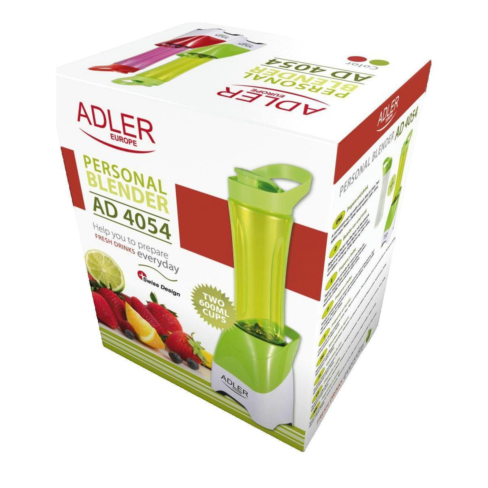 Voir la diapositive 2 : ADLER Blender Adler AD4054G Vert 250W