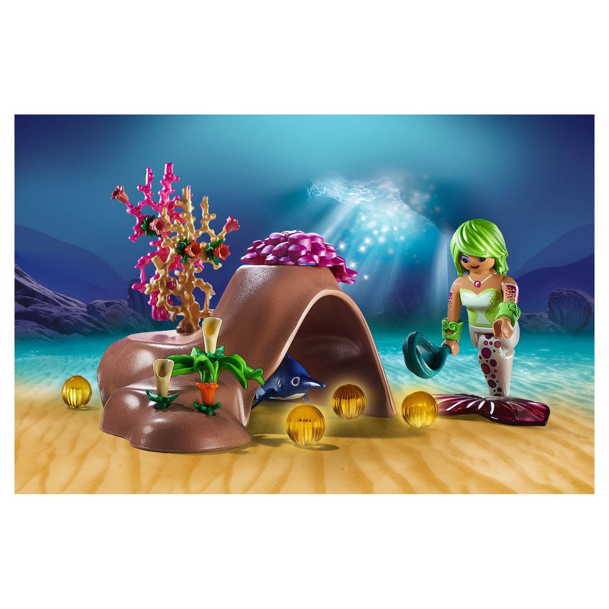 PLAYMOBIL 70095 - Magic - Coquillage lumineux avec sirènes