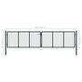 Voir la diapositive 6 : VIDAXL Portail en maille de jardin Acier galvanise 400 x 125 cm Gris