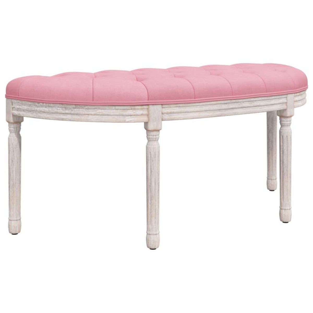 VIDAXL Banc Rose 110,5x45x49 cm Velours