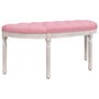 Voir la diapositive 2 : VIDAXL Banc Rose 110,5x45x49 cm Velours