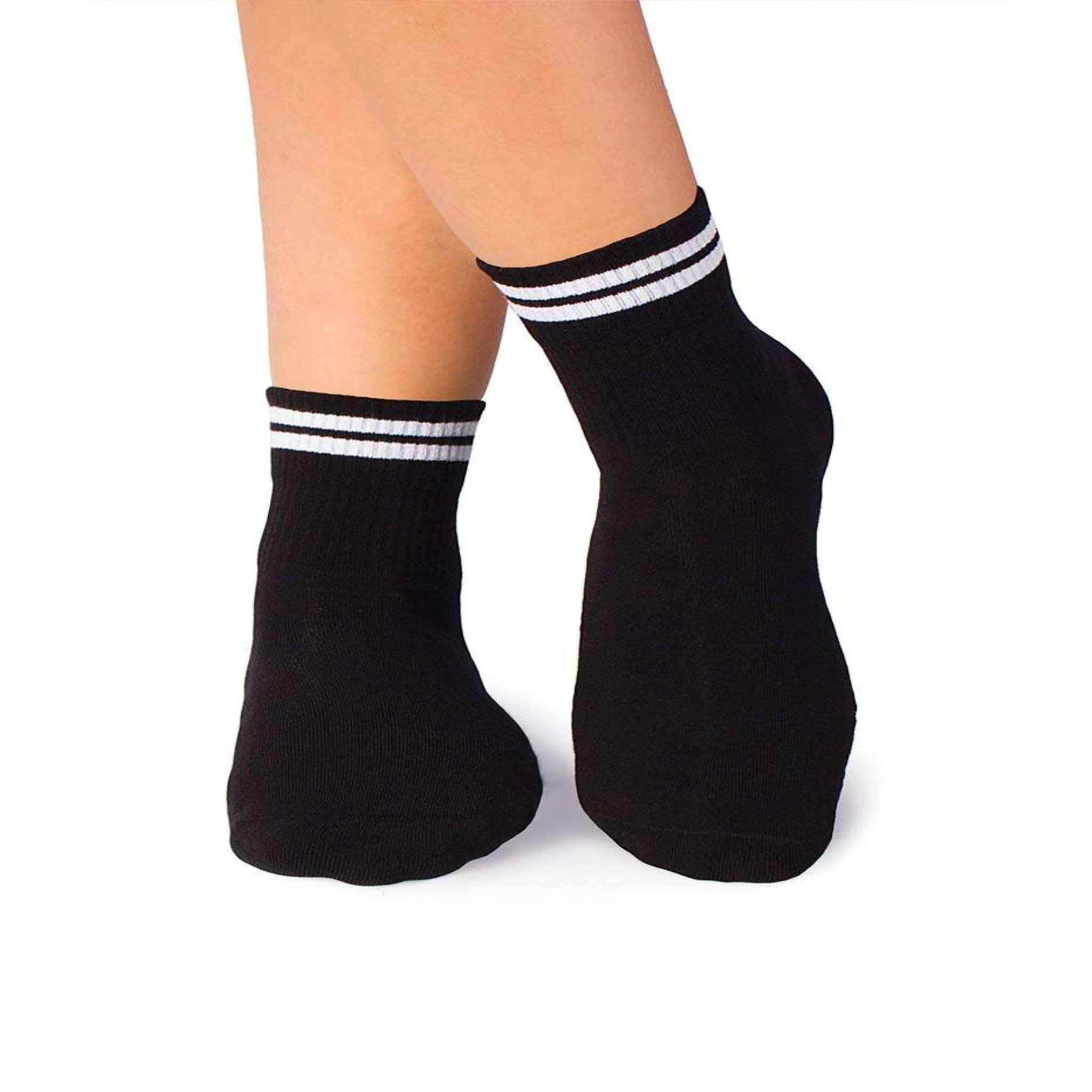 Voir la diapositive 3 : PIRIN HILL Chaussettes courtes active day noires bandes blanches