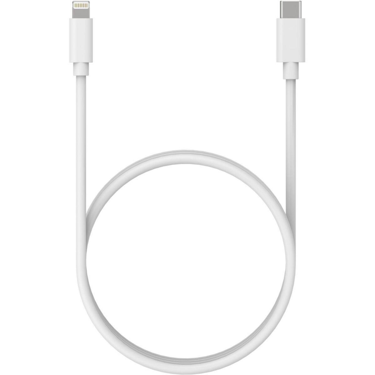 ESSENTIEL B Câble Lightning vers USB-C 1M certifié Apple Blanc