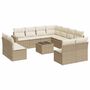 Voir la diapositive 2 : VIDAXL Salon de jardin avec coussins 12 pcs beige resine tressee